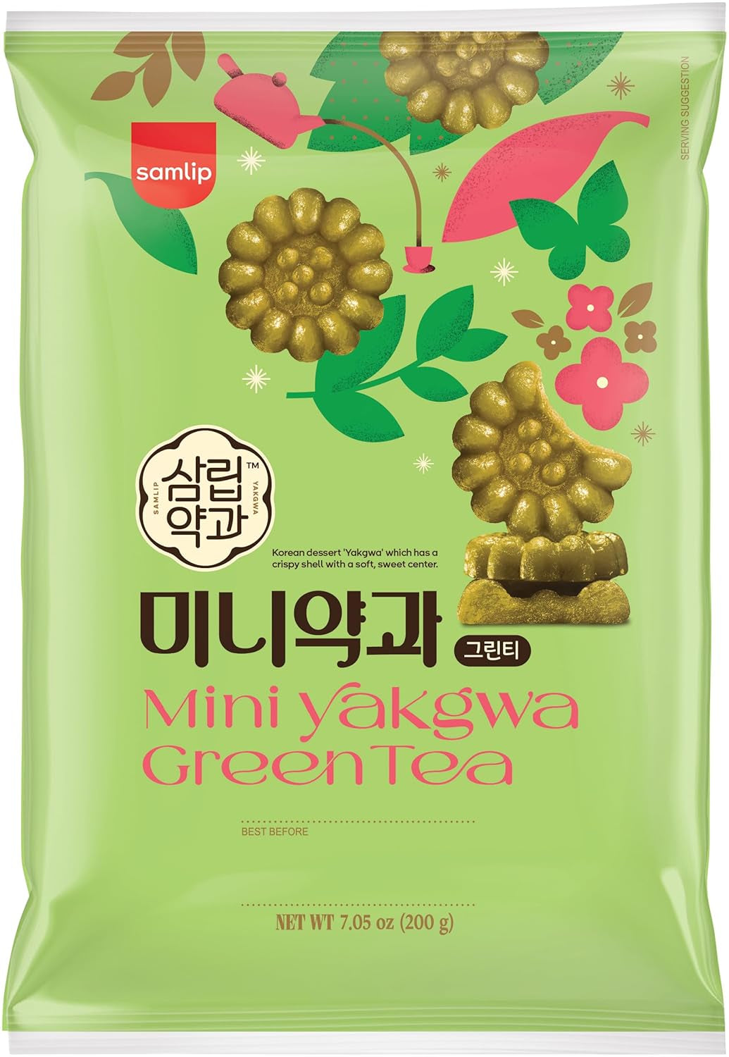 Mini galletas Yakgwa, té verde, mín. 26 piezas, 7,1 g cada una, 1 x 200 g