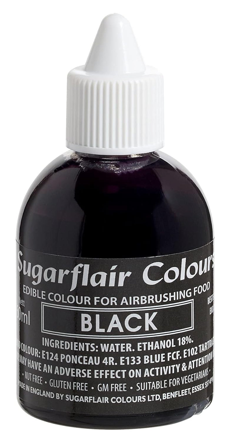 Sugarflair Colorante alimentario con aerógrafo Dorado dorado Colorante alimentario líquido comestible Colorante con aerógrafo Pasteles Muffins Glaseado y decoración de pasteles - 60 ml