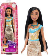 Mattel DISNEY Princesa Aurora - Muñeca con traje típico, zapatos y tiara removibles, top brillante y falda estampada removible, cabello largo para peinar, HLW09 Naty Shop Pocahontas Dolls