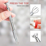 Qufiiry 200 piezas Nail Art Schwämme Mit Metallgreifer, Nagelkunst Schwammpinsel, Maniküre Zubehör Für Nägel, Um Eine Varavländ Von Gradient Nail Art Patterns para crear (blanco)
