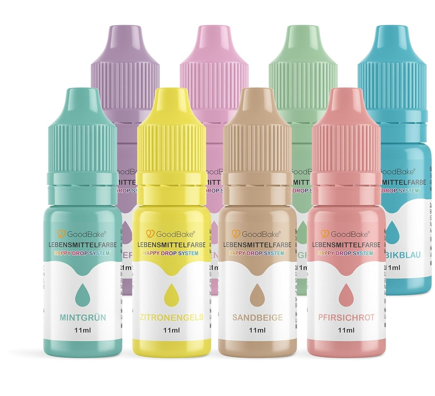 Colorante alimentario Goodbake Pastel Lila (11 ml) - Colorante alimentario de dosis alta - Para colorear pasteles, fondant, crema de mantequilla, macarrones, bebidas, limo y muchos otros artículos. 100% vegano