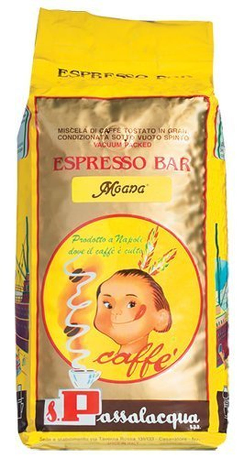 CAFÉ PASSALACQUA MOANA - ESPRESSO - PAQUETE DE 1 kg DE CAFÉ EN GRANOS