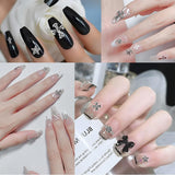 100 llaveros de uñas cruzadas 3D, llaveros de uñas cruzadas, llaveros de uñas cromadas, accesorios de uñas vintage, decoraciones de uñas DIY, para mujeres y niñas, decoraciones de uñas DIY