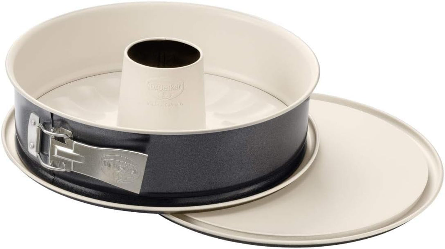 Dr. Oetker Gugelhupfform Ø 22 Cm BACK-TREND, Backform Für Gugelhupf, Runde Bundform Aus Stahl Mit Keramisch Verstärkter Antihaft-Beschichtung (Farbe: Creme/Anthrazit), Menge: 1 Stück Moldes y bandejas para hornear Naty Shop Springform 26Cm 2 Böden