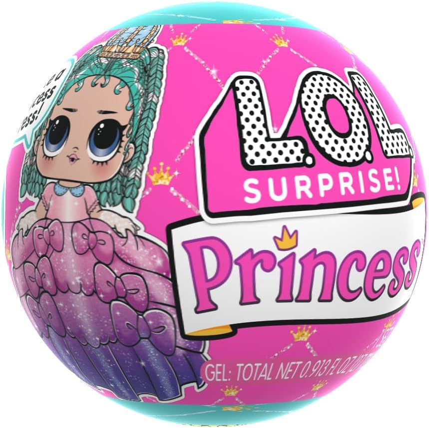 Jajaja ¡Sorpresa! Princess Tots: incluye 1 muñeca, embalaje blindado, 2 pinturas para crear un vestido de princesa, 8 muñecas para coleccionar.