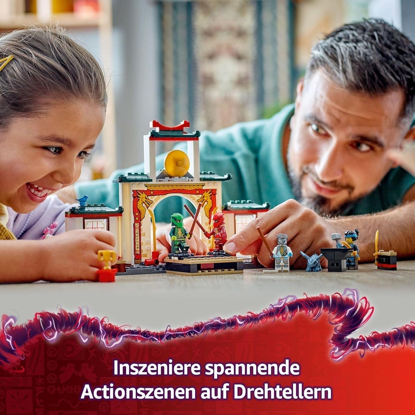 LEGO NINJAGO Templo Ninja Spinjitzu - Juego con 4 minifiguras y 1 figura de dragón - Set de construcción - Regalo de Navidad o cumpleaños para niños y niñas a partir de 4 años 71831 Juegos de construcción Besuche den LEGO-Store