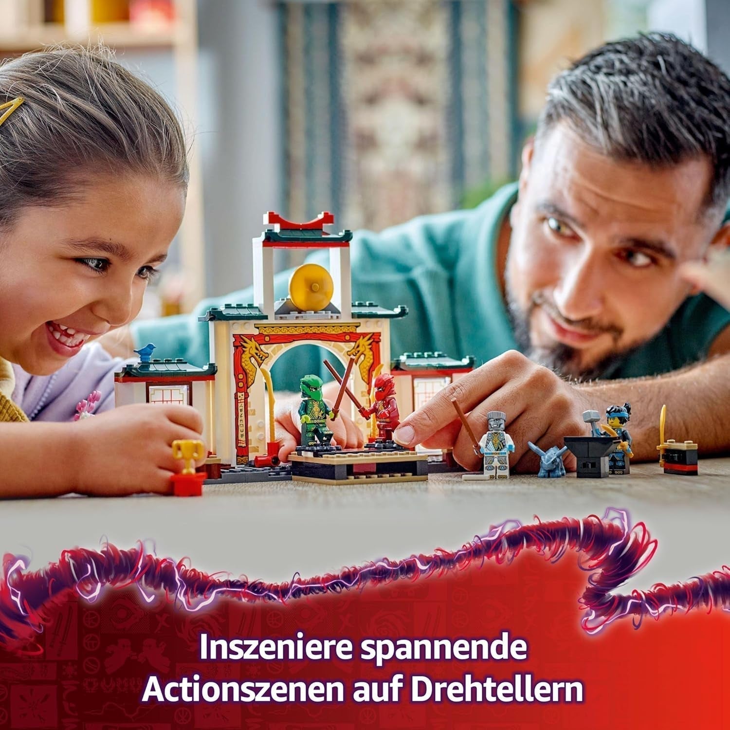 LEGO NINJAGO Templo Ninja Spinjitzu - Juego con 4 minifiguras y 1 figura de dragón - Set de construcción - Regalo de Navidad o cumpleaños para niños y niñas a partir de 4 años 71831 Juegos de construcción Besuche den LEGO-Store