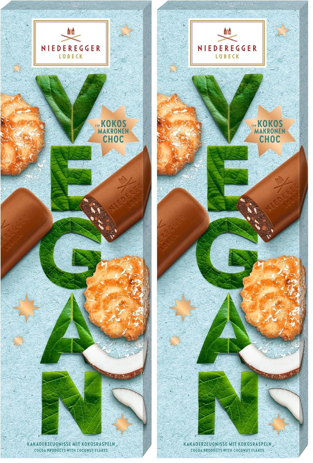 Niederegger Macarrones de chocolate y coco VEGANO 100g