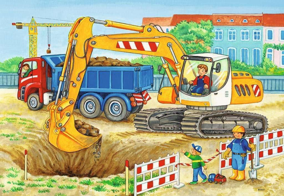Ravensburger Puzzle para niños - 07616 Obra y granja - Puzzle para niños a partir de 3 años, con 2X12 piezas Puzzle Naty Shop