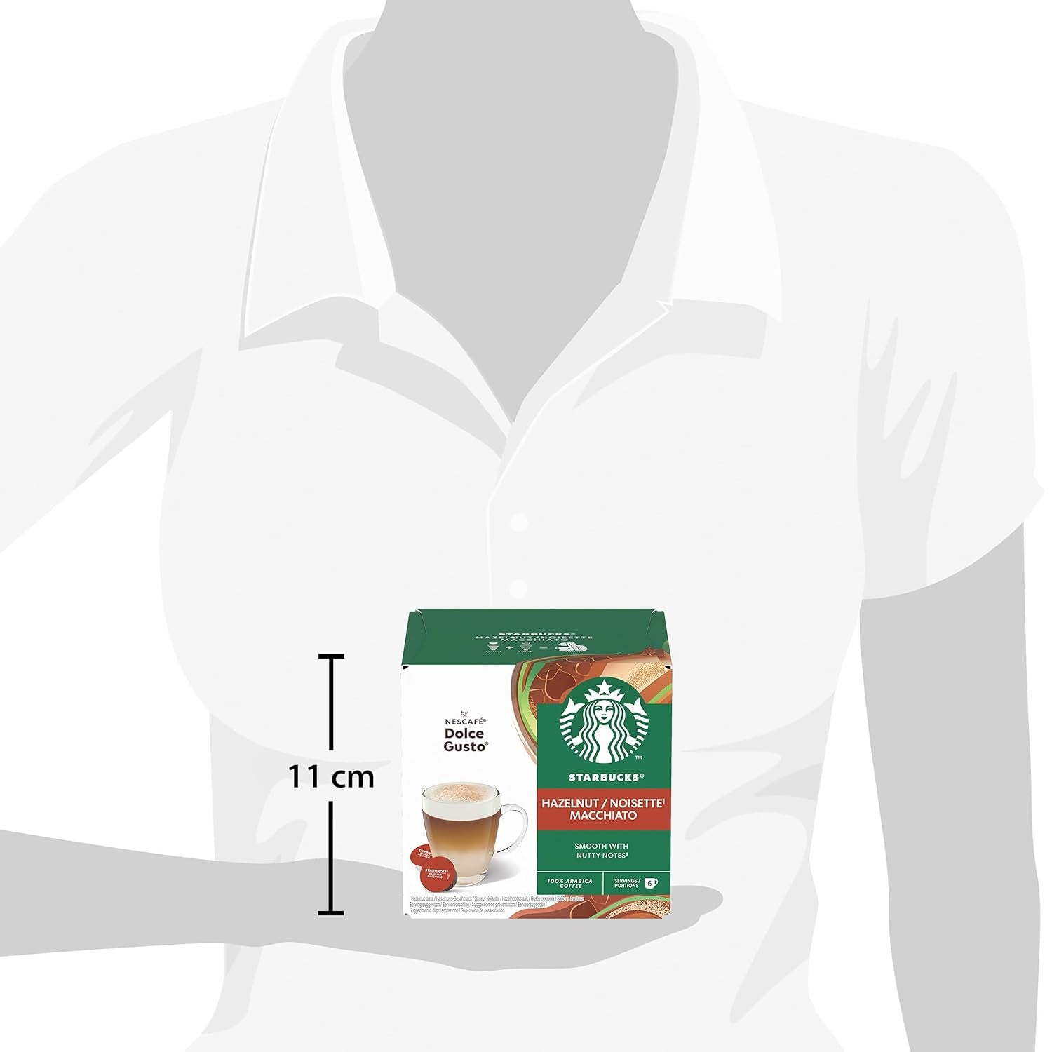 STARBUCKS Hazelnut Macchiato de Nescafé Dolce Gusto, Dunkle Röstung, Kaffeekapseln 6 x 12 (72 Kapseln)