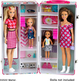 Theo Klein 5801 Barbie Armario con Barras y Compartimentos, Juguete a Partir de 3 años, Incluye Accesorios, Multicolor