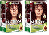 Garnier Nutrisse Color de cabello de cuidado permanente con aceites de frutas nutritivos, duración de 8 semanas, tinte ultracrema, 036 cereza negra (paquete de 2) Naty Shop Color de cabello Título predeterminado