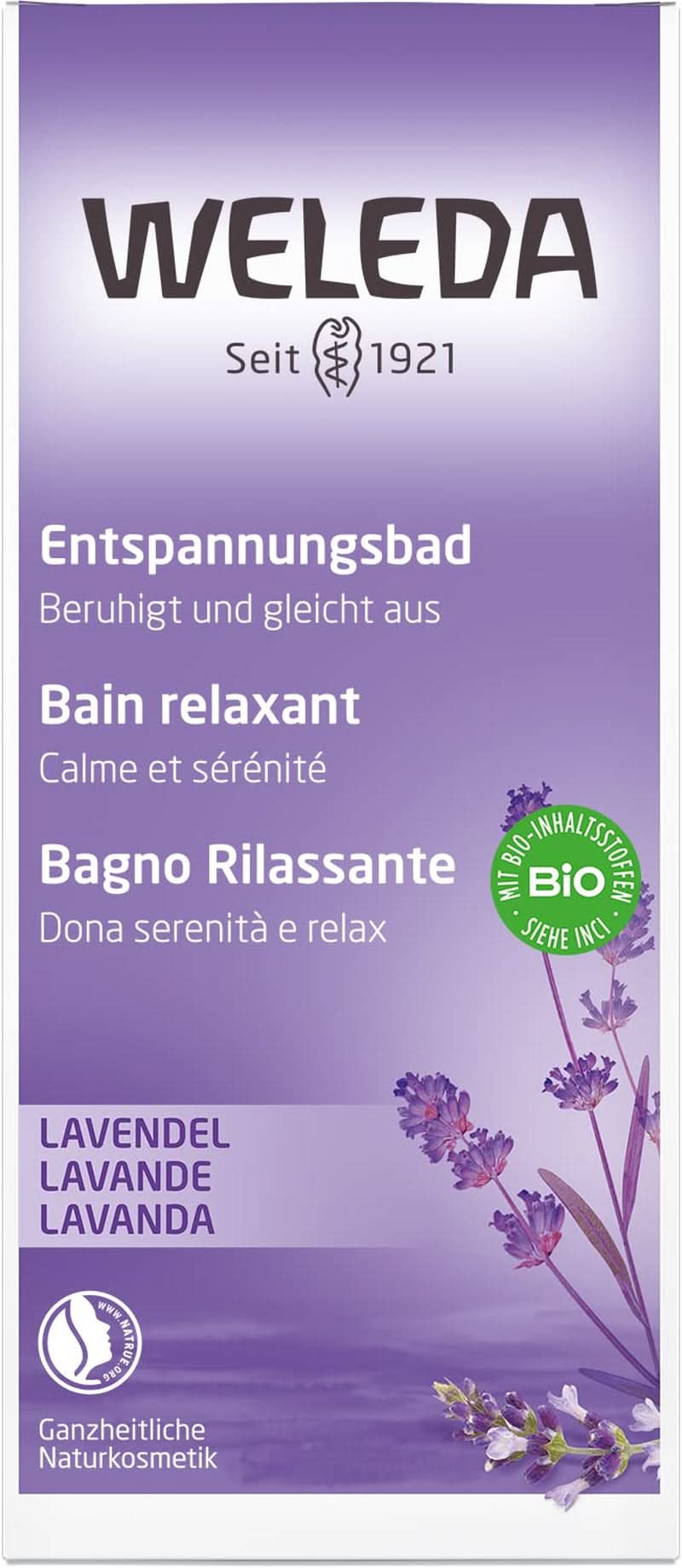 WELEDA BIO, baño saludable con cosmética natural con auténtico aceite de lavanda para calmar los sentidos y para un buen sueño, 200 ml Ducha y baño Naty Shop
