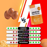 Eipulver aus Freilandeiern (1kg) | Pasteurisiertes Vollei Pulver | Ohne Zusatztoffe | Sin gluten y sin lactosa | Embalaje de vacío en Zip-Beutel