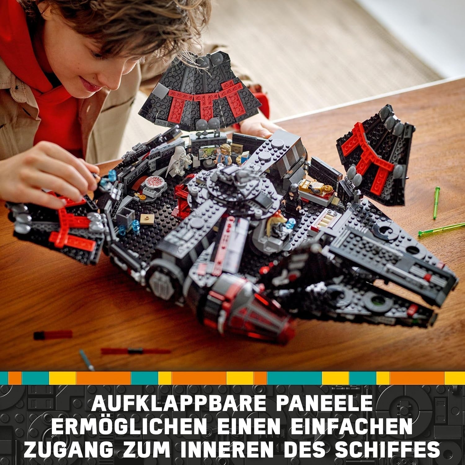 LEGO Star Wars Halcón Milenario Oscuro, Set de Nave Estelar, Juguete de Construcción para Niños, Regalo de Cumpleaños para Niños, Niñas y Fanáticos, Juguete de Aventura 75389 Juegos de Construcción Besuche den LEGO-Store