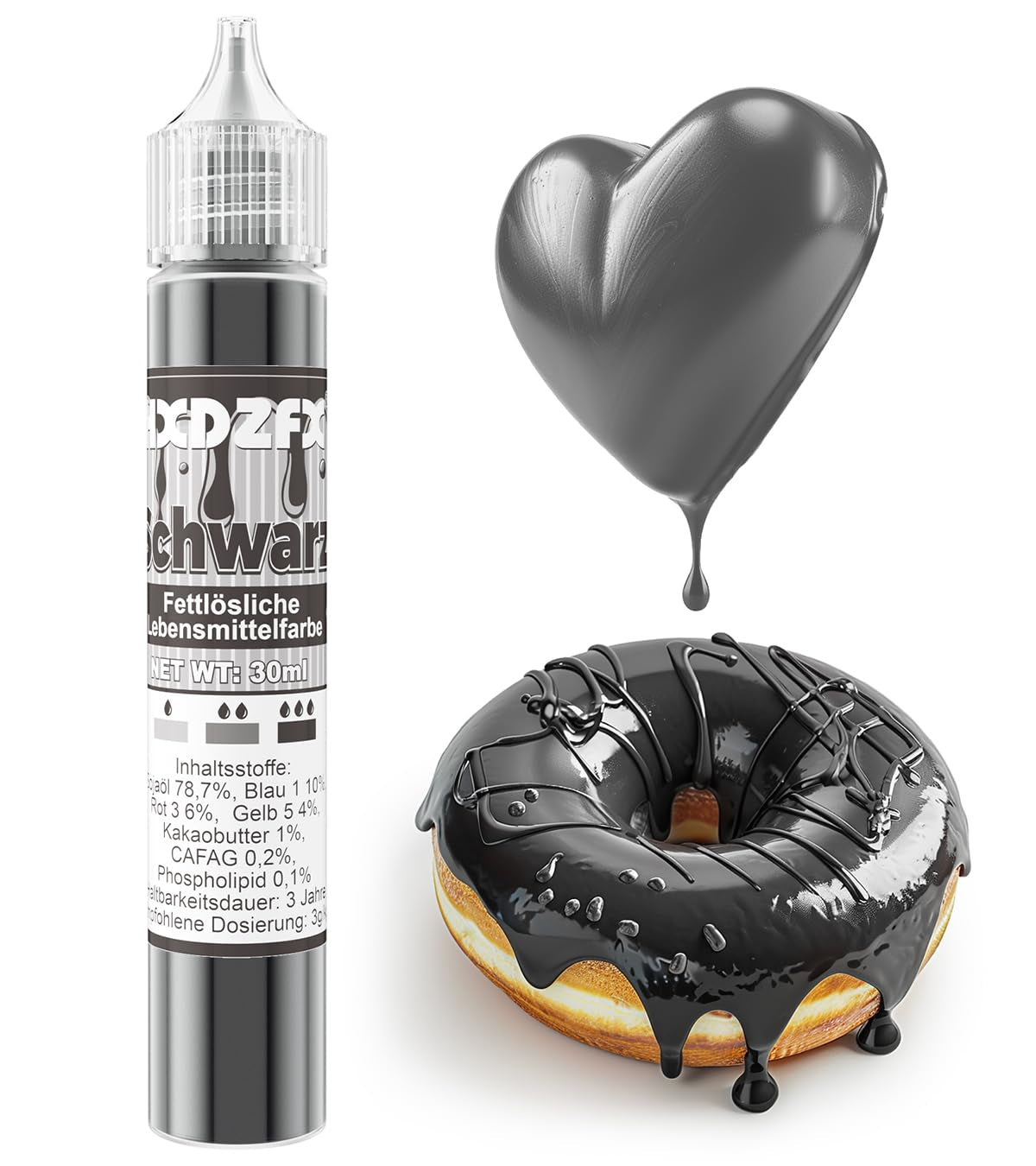 Colorante alimentario soluble en grasa - Colorante alimentario concentrado a base de aceite de 30 ml para colorante alimentario de chocolate para decoración de pasteles, fondant, crema de mantequilla, horneado, manualidades (azul marino)