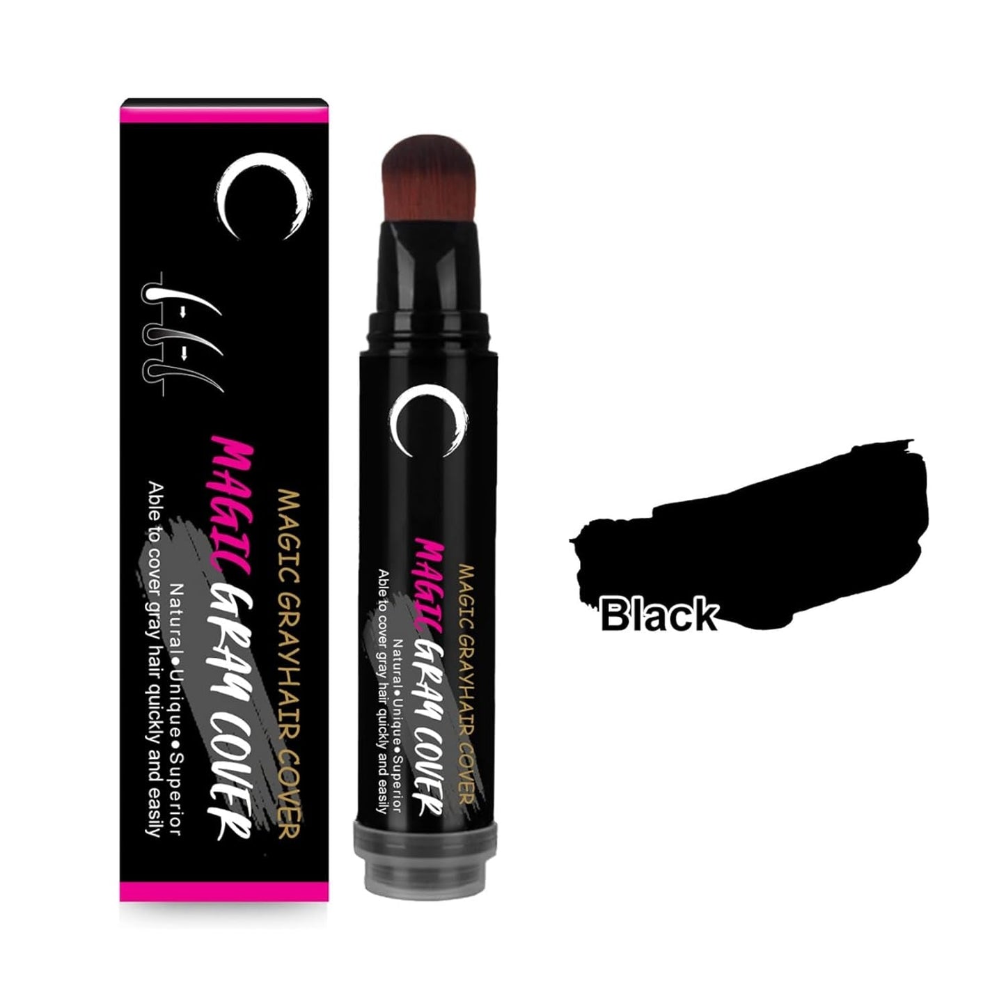 Pluma de tinte para el cabello desechable marrón negro cubierta de raíz gris instantánea Color de cabello crema lápiz en barra cubierta temporal rápida tinte para el cabello blanco Naty Shop