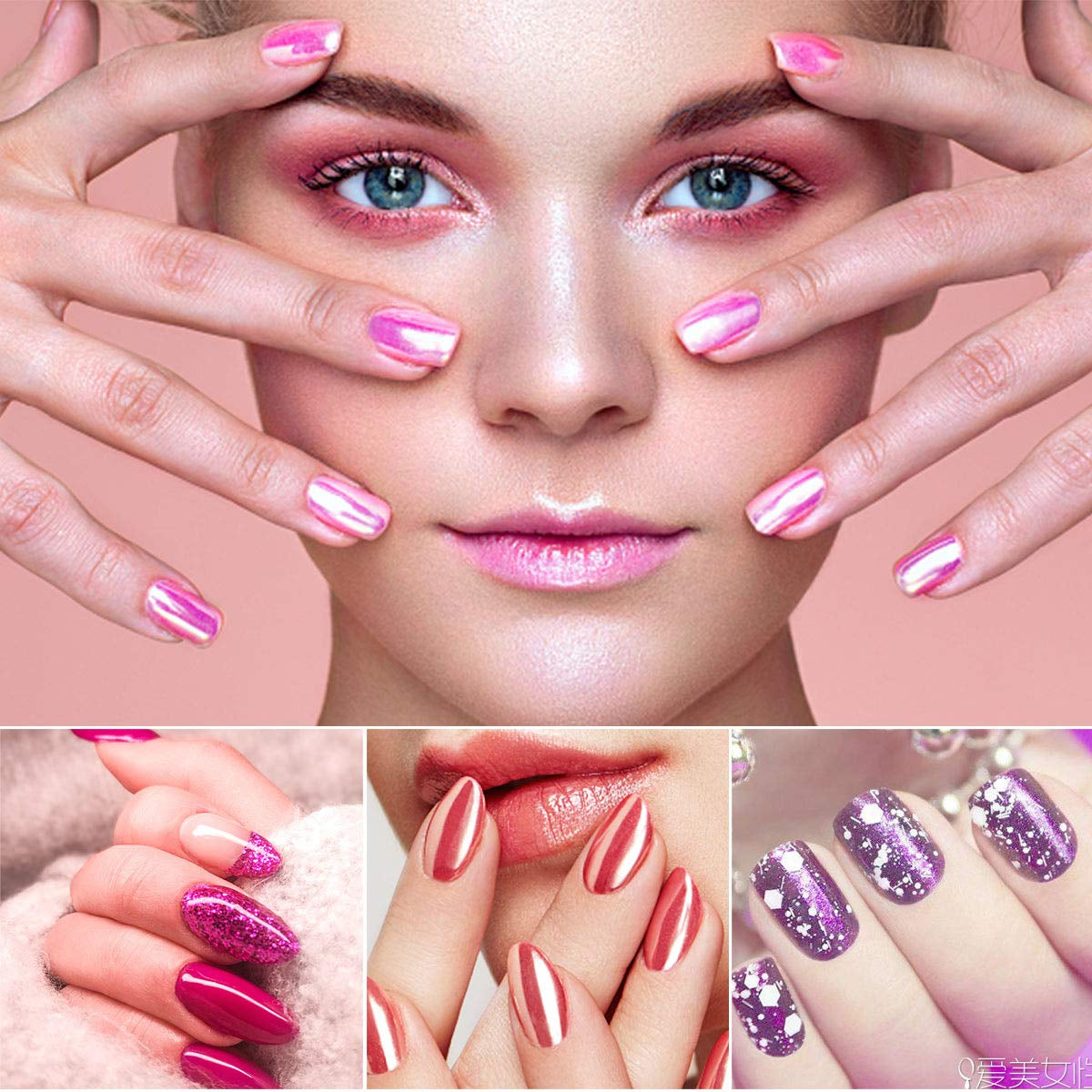Uñas postizas 500 Uds. Uñas postizas artificiales de Color Natural, 10 tamaños DIY acrílico con caja, cepillo para uñas, empujador de cutículas, lima de uñas
