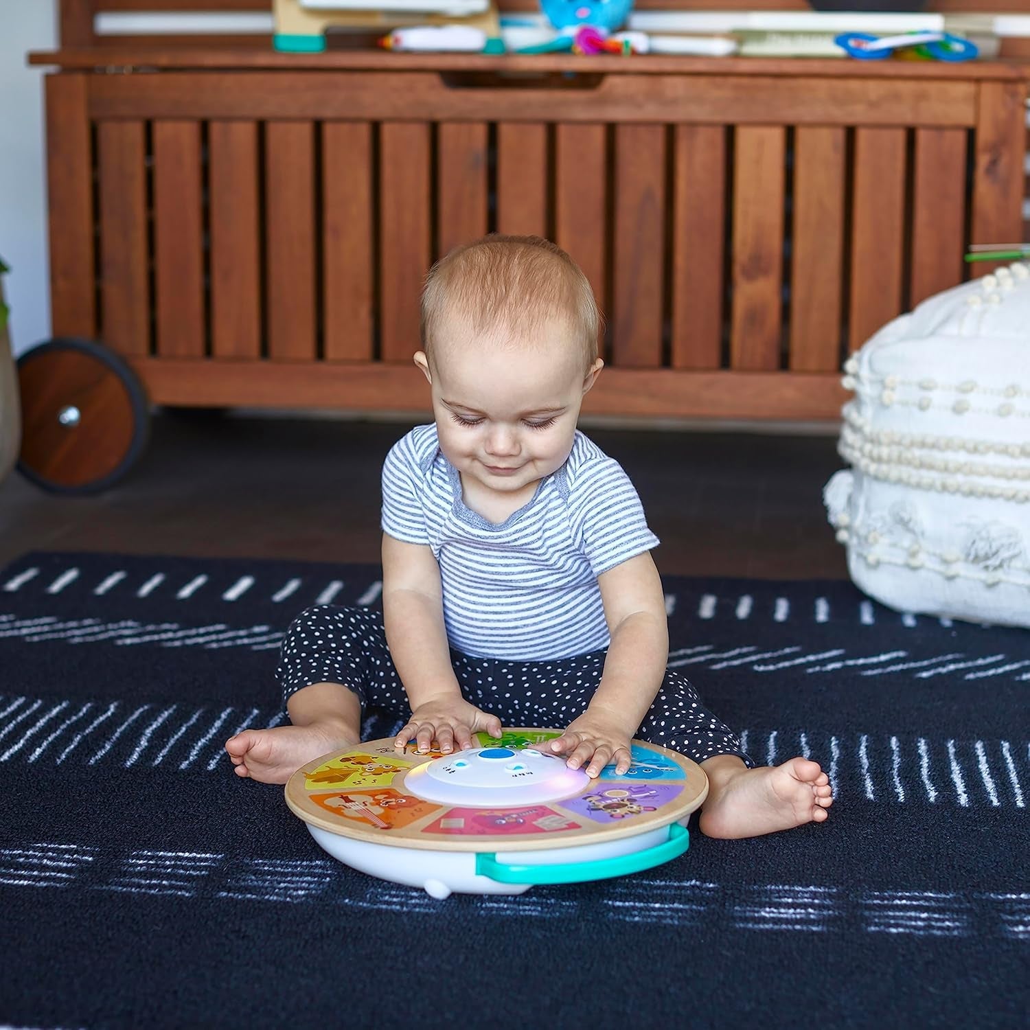 Baby Einstein, Hape, Cal's Smart Sounds Symphony Magic Touch Juguete de actividades electrónico de madera en 3 idiomas (inglés, francés y español), 3 modos, a partir de 6 meses Juguetes para bebés Naty Shop