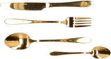 HOMLA Abele Besteckset Für Vier Personen 16-Teilig Edelstahl Hygienisch Elegant Leicht Zu Reinigen Gold Kitchen Naty Shop