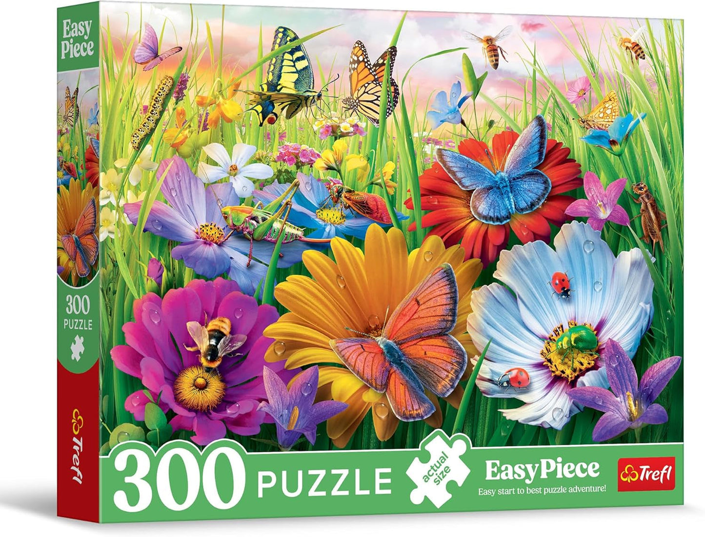 Trefl - Easypiece Puzzle: Insectos en la pradera - 300 piezas - piezas grandes, fáciles de rompecabezas, para adultos y niños de 10 años en adelante Puzzle Naty Shop Título predeterminado