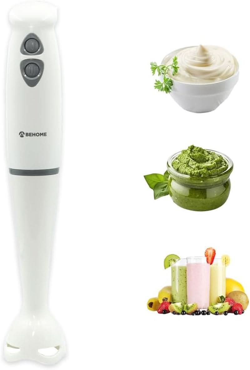 Stabmixer Elektrischer 250 Watt, Edelstahl-Mixer Mit Abwaschbarem Stiel, Pürierstab Für Salsa, Puré, Babynahrung, Suppe, Smoothies Kitchen Naty Shop