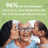 WaterWipes Sensitive+ Toallitas húmedas para bebés y niños pequeños, 720 unidades (paquete de 12), limpieza, cuidado, protección 3 en 1, 99,9% agua, limpieza texturizada, sin fragancia