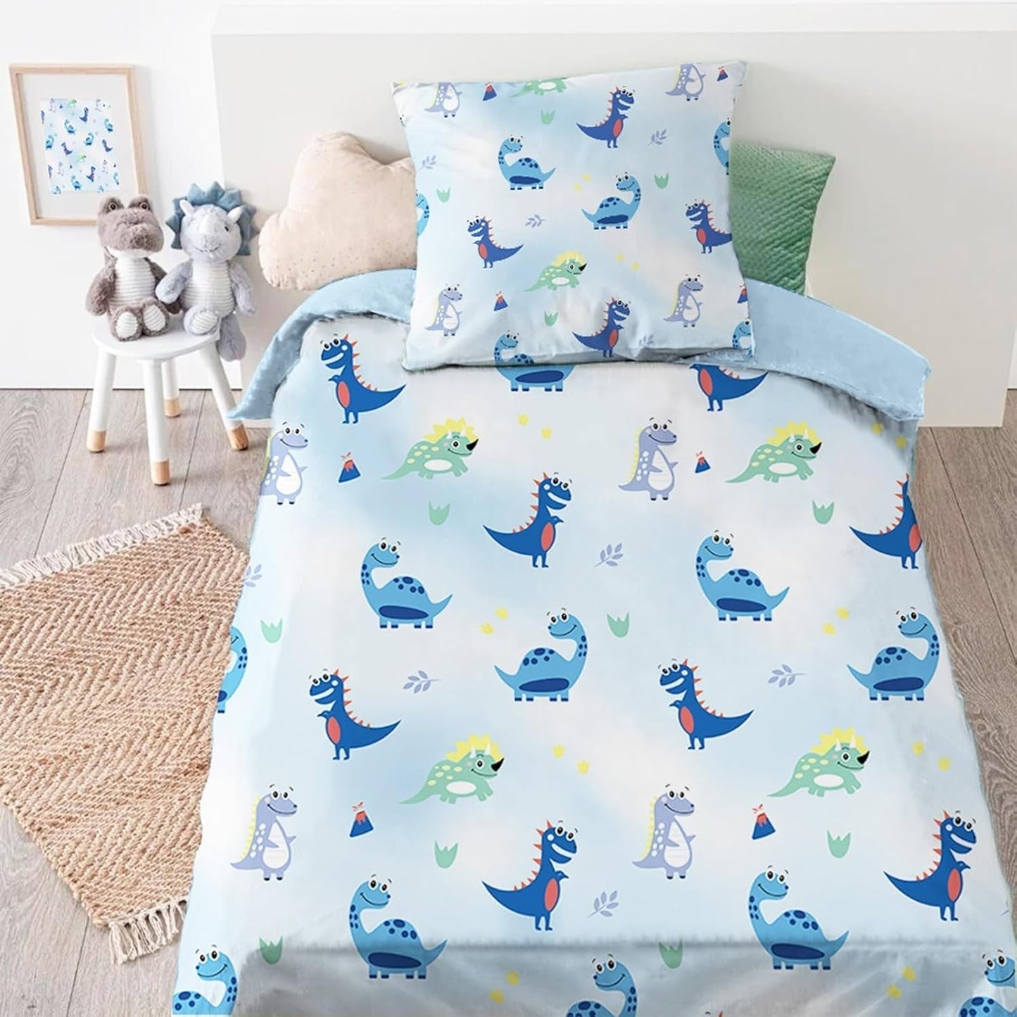 Ropa de cama niño, varios modelos Ropa de cama infantil Naty Shop Dinosaurios 135X200 cm + 80X80 cm