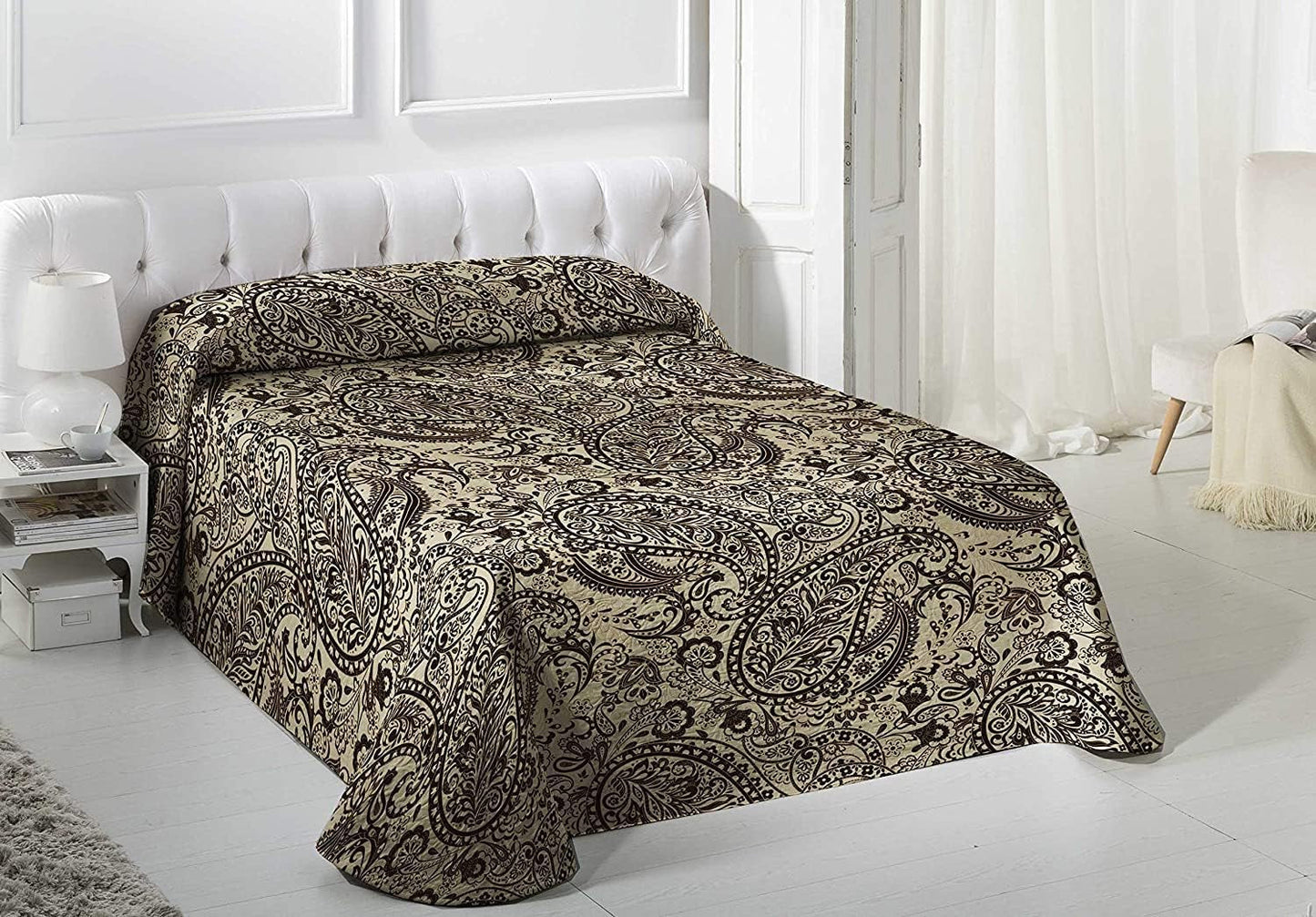 VIALMAN Manta ligera Sofia 29, Algodón Poliéster, Marrón, Cama 135: 230 X 270 Cm Camas y Mantas Besuche den VIALMAN-Store