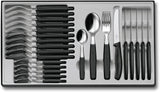 Victorinox Swiss Classic, Cubiertos Profesionales, 24 Piezas, Hoja Extra Afilada, Filo Dentado, Acero Inoxidable Naty Shop