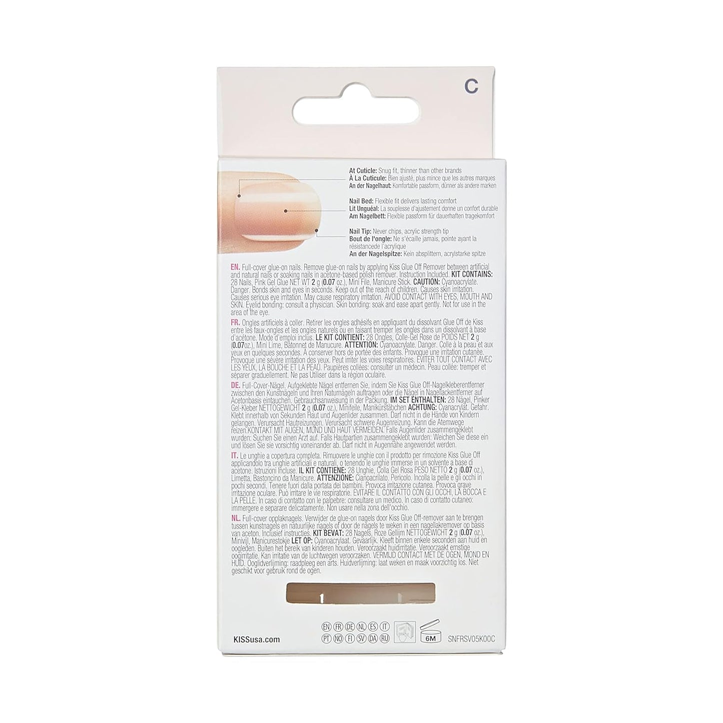 Kiss Nude Nails - Uñas increíbles (paquete de 2)