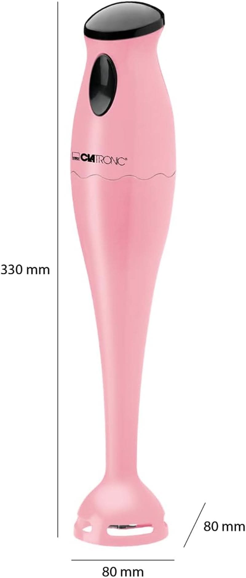Clatronic Stabmixer/Pürierstab/Blender/Stab-Mixer/Stick/Mixstab SM 3577; Edelstahl-Schlagmesser; Para batidos, kürbispüree, babybrei, batidos; Mit Mixbehälter (500 Ml); 180 vatios; Tienda Naty Cocina Rosa