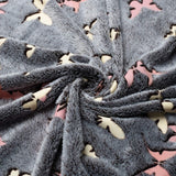 Kanguru Colcha Resplandor Manta Que Brilla En La Oscuridad Manta De Mariposa Manta Suave 130X150Cm Colcha De Sofá Luminosa. Manta infantil que brilla en la oscuridad, gris Camas y mantas Besuche den Kanguru-Store