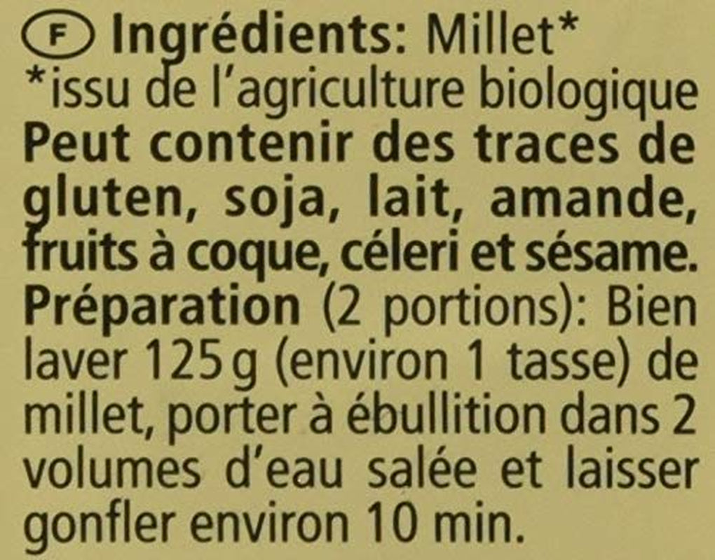 Paquete de mijo entero 1 kg