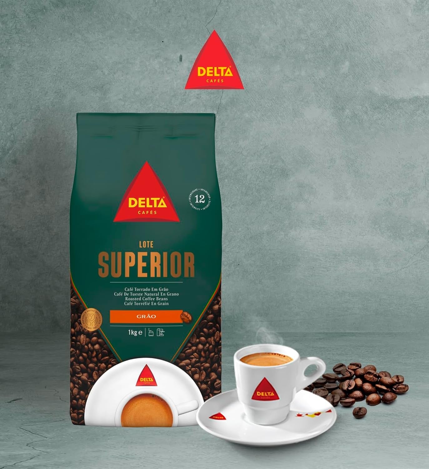 Lote de envases de café Delta Superior en grano 1 kg
