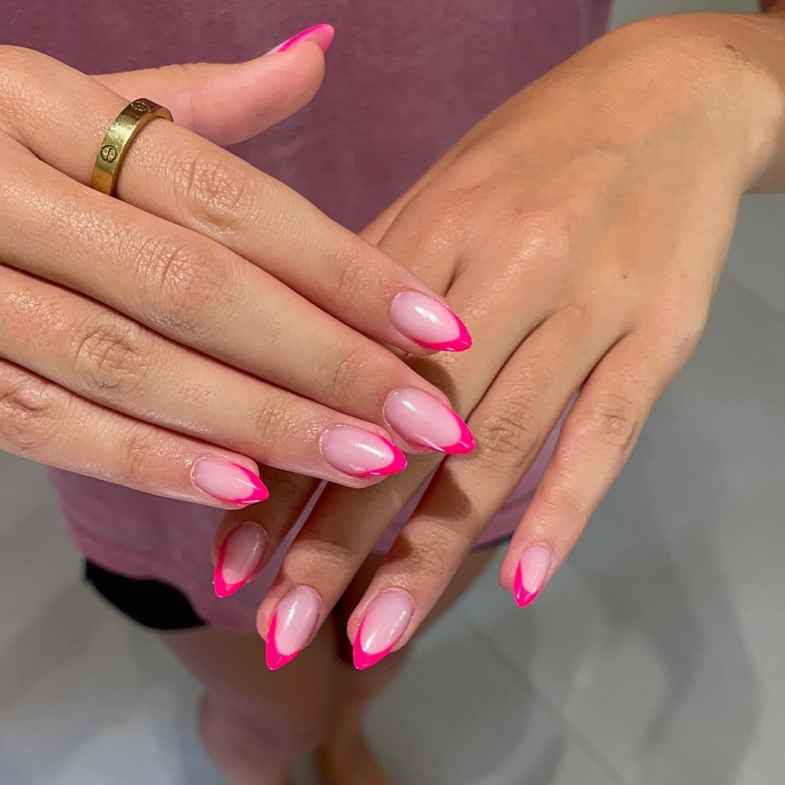 Puntas francesas largas, pegamento con purpurina dorada en uñas cuadradas largas, juego de uñas postizas con punta francesa y purpurina, uñas artificiales cuadradas para mujer, 24 Uds.