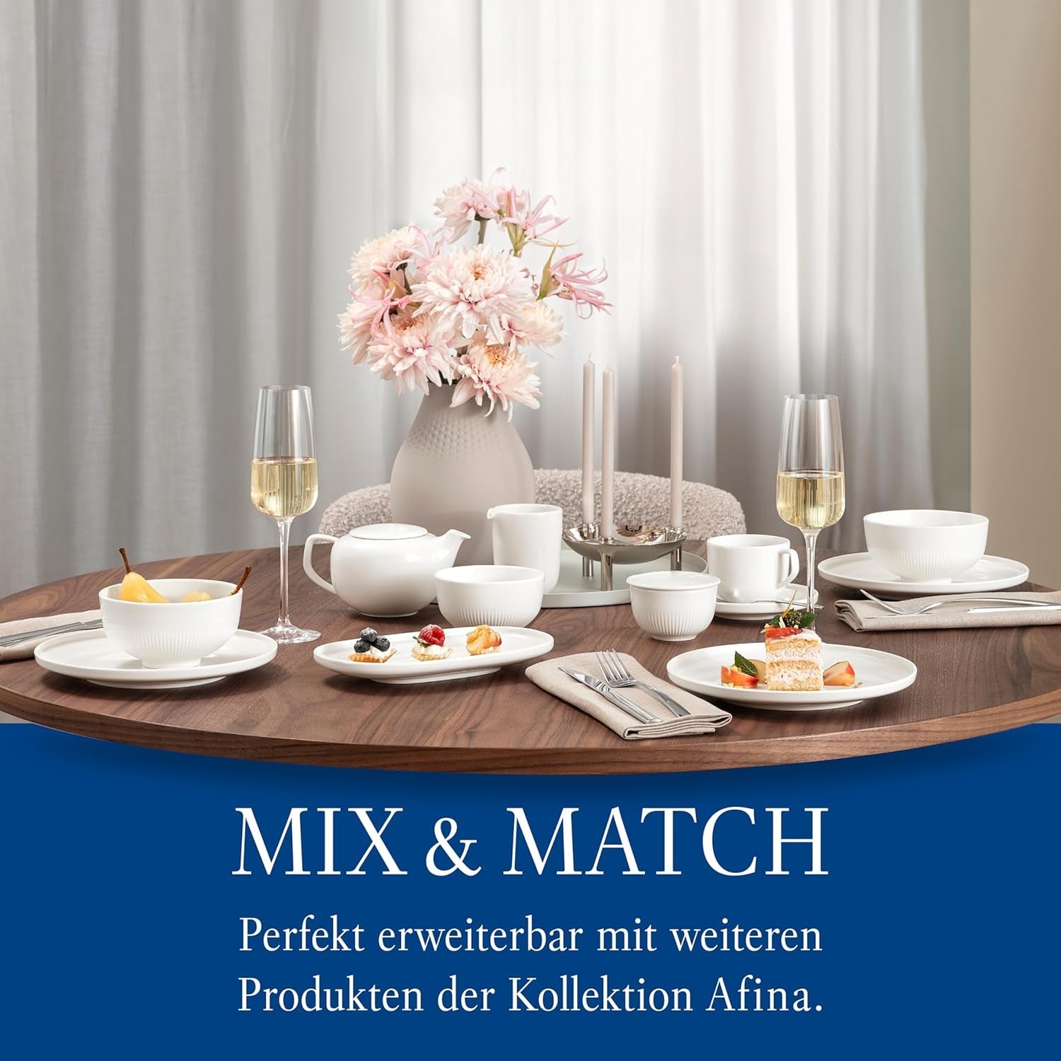 Villeroy & Boch - Taza de leche Afina 170 ml, blanca, apta para lavavajillas, microondas, jarra de leche, accesorio para café, jarra de cerámica, platillo, vajilla, porcelana Premium