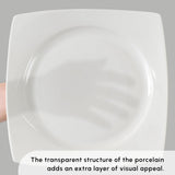 Karaca Jamie Juego de Vajilla Blanca para 12, 52 Piezas - Elegante Vajilla de Porcelana para 12 | Incluye platos, tazas, tazones |