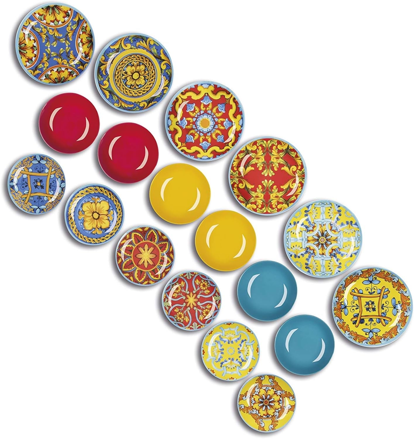 Excelsa Trinacria Teller-Set, 18 piezas, porcelana y cerámica