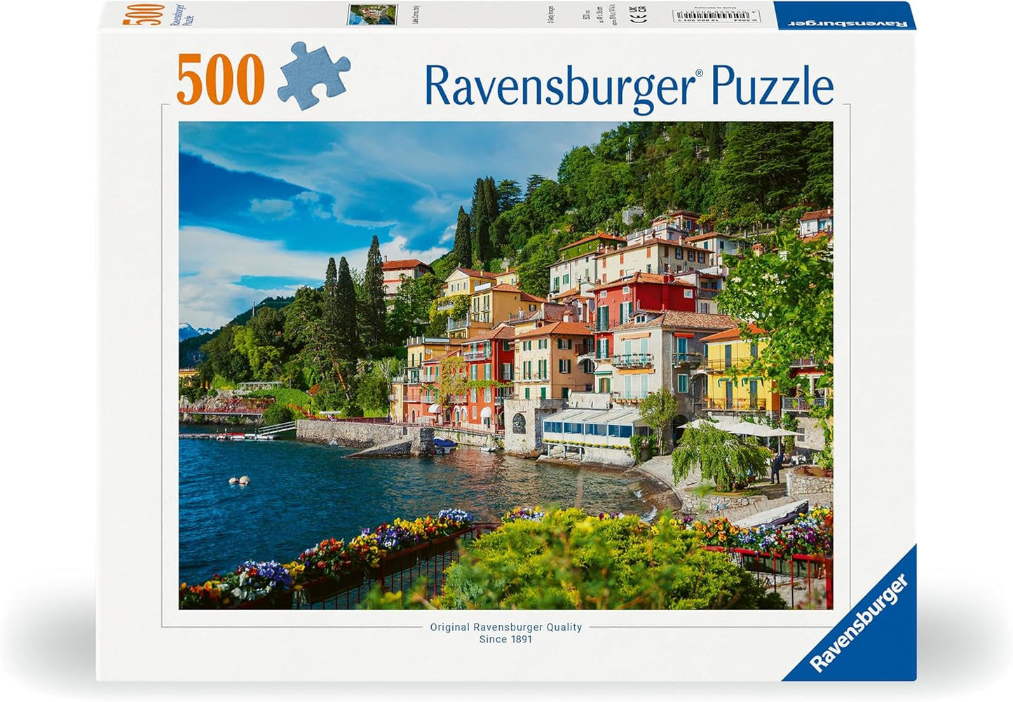 Ravensburger Puzzle 12000201 - Lago Como, Italia - Puzzle de 500 piezas para adultos y niños mayores de 10 años, puzzle de paisajes con motivos italianos Puzzle Naty Shop