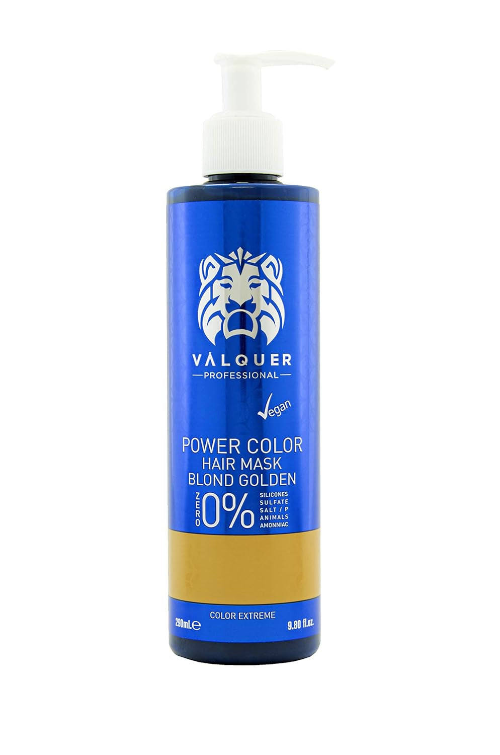 Valquer Mascarilla Profesional Power Color cabellos teñidos. Intensificador de color de cabello vegano y sin sulfatos (cabello rubio dorado) - 275 ml Naty Shop Hair Mask Título predeterminado