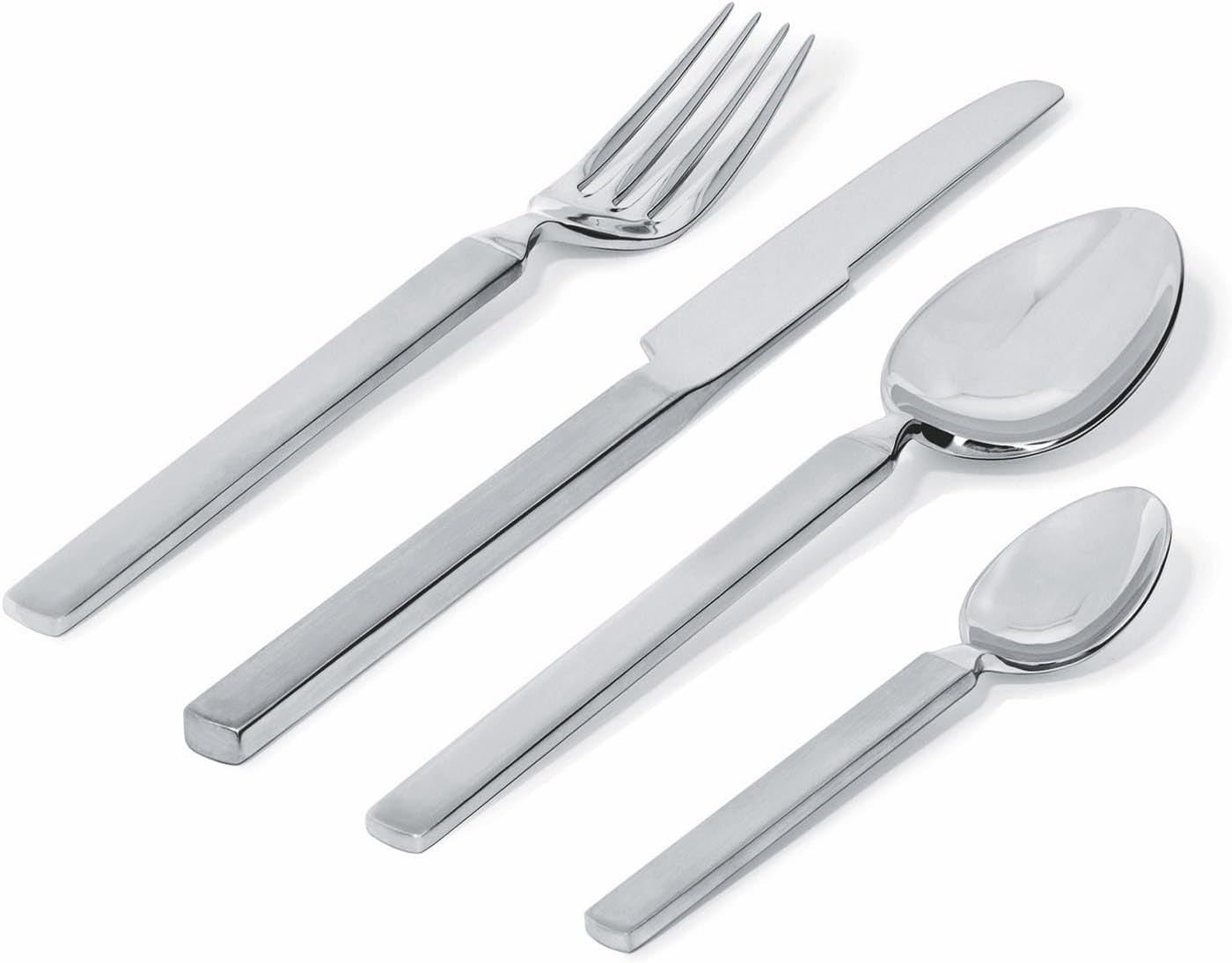 Alessi 4180S24 Juego de Cubiertos Secos 24 Piezas Acero Inoxidable Cocina Naty Shop