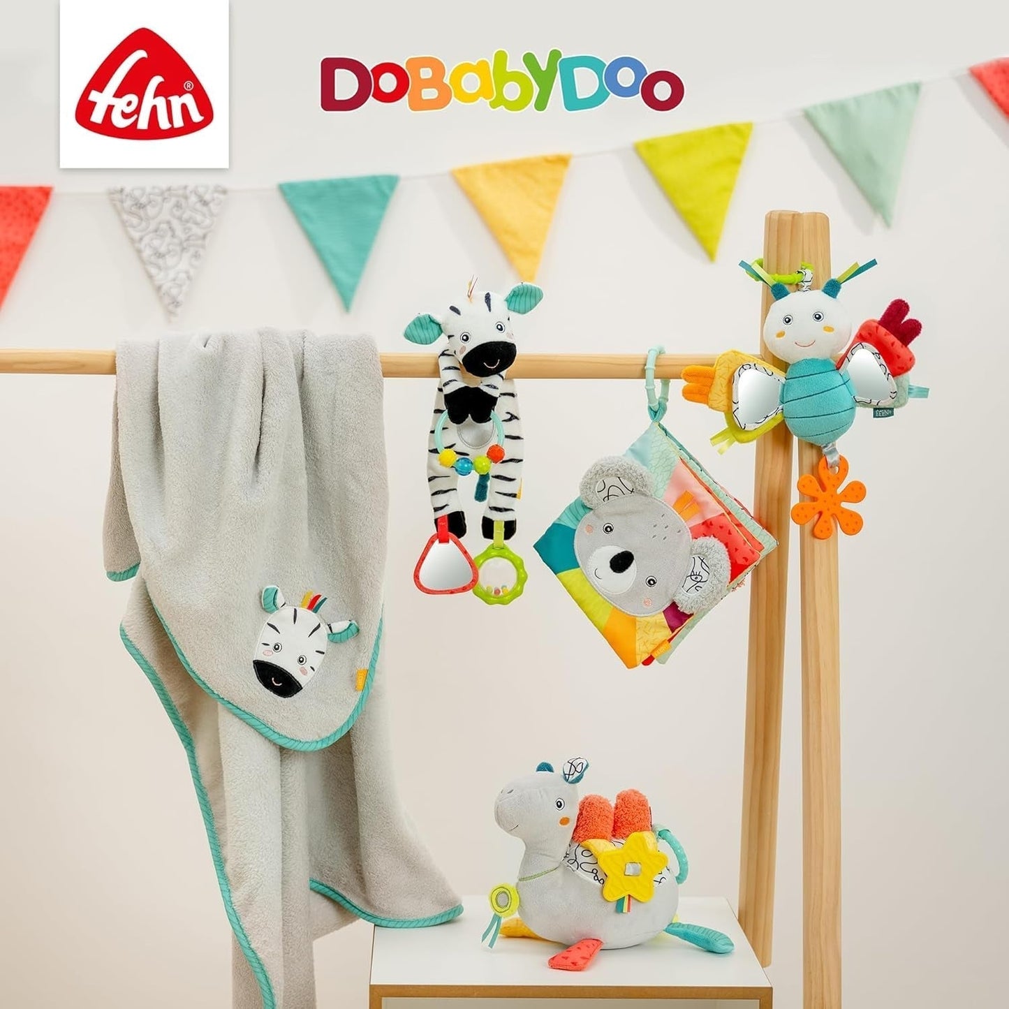 Fehn Marioneta de mano para bebé Cocodrilo - Peluche con sonajero, papel crujiente, mordedor y chirriador - Marioneta de mano para bebé - Juguete que hace estallar para bebés y niños pequeños a partir de 6 meses Juguetes para bebés Naty Shop
