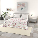 Ropa de Cama Italiana Edredón Básico de Verano, Microfibra Estampada, 250X240Cm, Círculo Colchas y Edredones Naty Shop Morfeo 250X240Cm