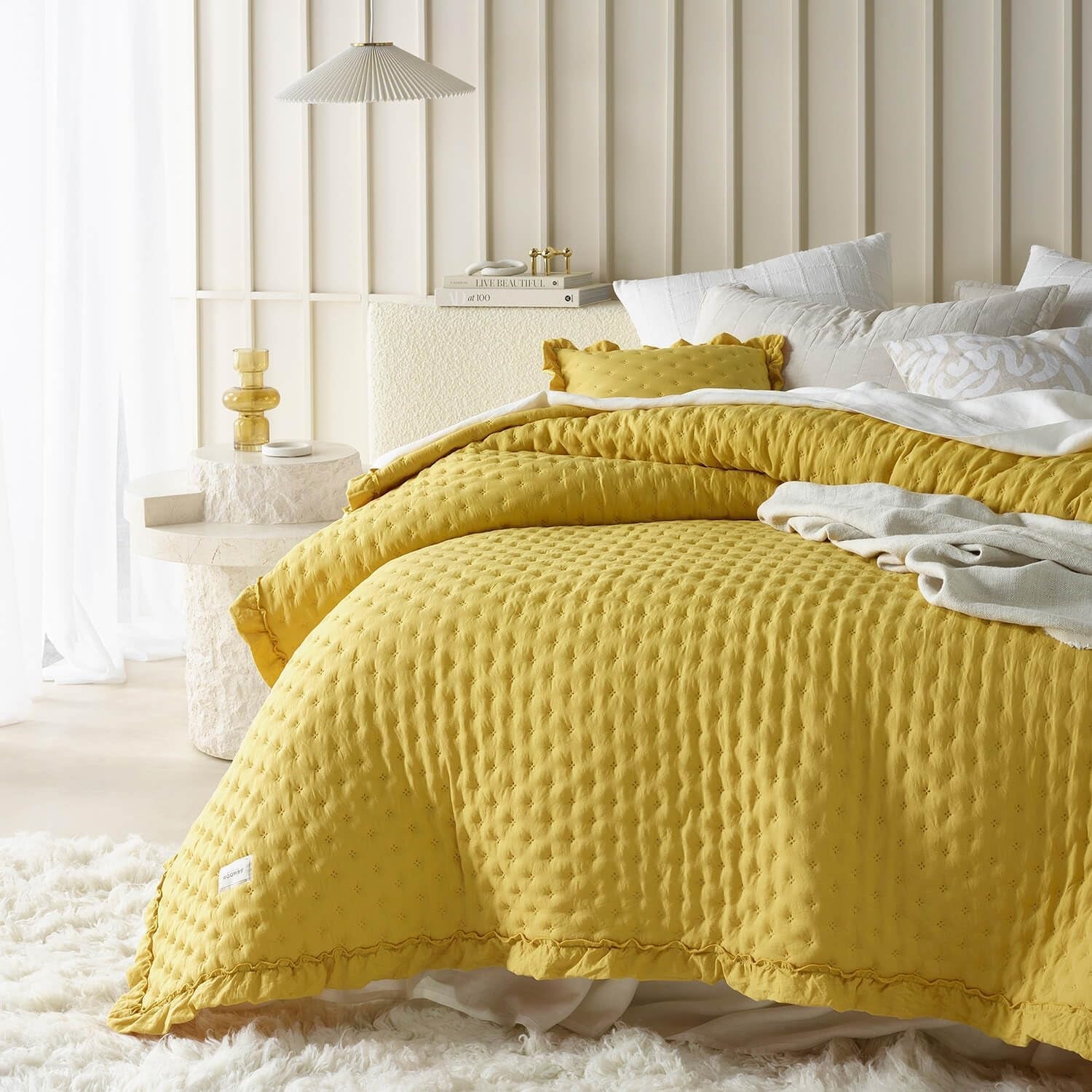 Molly Elegante colcha en color rosa empolvado 170 X 210 cm Colcha versátil como colcha o sofá Manta para cama y sofá Estilo manta Ideal como colcha Camas y Mantas Besuche den ROOM99-Store Mostaza 200X220