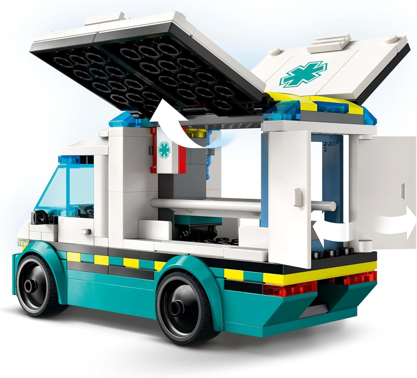 Ambulancia LEGO City - juguete con 2 minifiguras (patinador y conductor) - juguete educativo para niños y niñas a partir de 5 años - ideas para regalos de cumpleaños y fiestas 60451 Juegos de construcción Besuche den LEGO-Store
