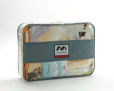 MANTAS MORA Manta estampada, gran volumen, 100% poliéster, 450 G/M², suave, para otoño/invierno, Diseño Harmony K60, 260 X 240 cm, para camas de 160/180 cm, azul Edredones y edredones Naty Shop