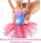 Barbie Dreamtopia Muñeca Bailarina Magic Light con Tutú Rosa y Cabello Rubio, 5 Efectos de Luz y Sonido, Barbie Móvil, A Partir de 3 Años, HLC25 Naty Shop Muñecas