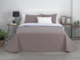 AVA | Edredón reversible boutique | Para todas las estaciones | Color - Blanco/Gris pardo | Para cama de 120/135 cm. cama. (230 X 270 Cm. Ancho X Alto) | Edredón acolchado Edredones y colchas Naty Tienda