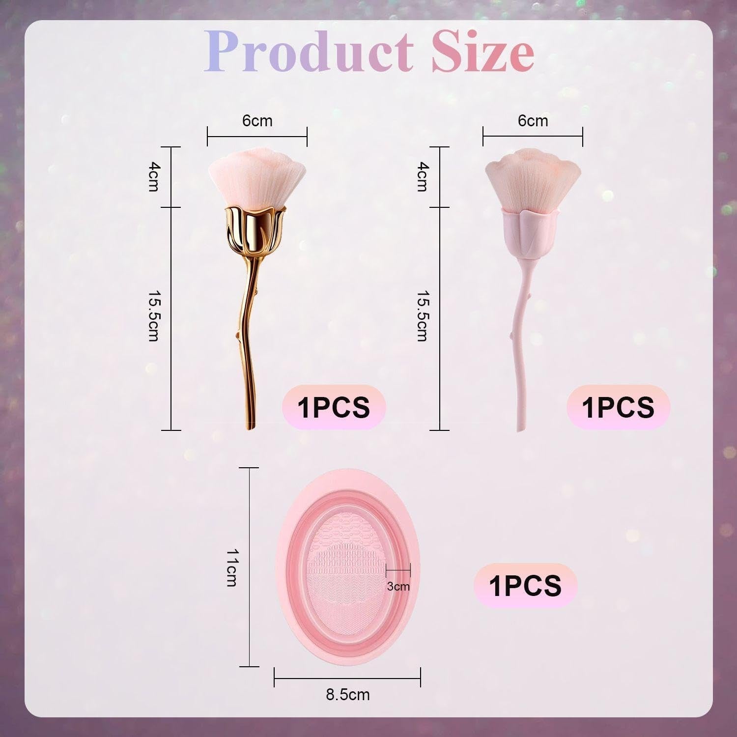 2 recipientes para maquillaje de flores, 1 recipiente para lavar, pinceles para uñas Nail Art, recipientes para maquillaje para base, pinceles para maquillaje Nail Art